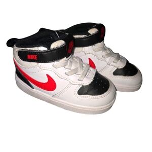 Nike Court Borough Mid 2 'White University Red